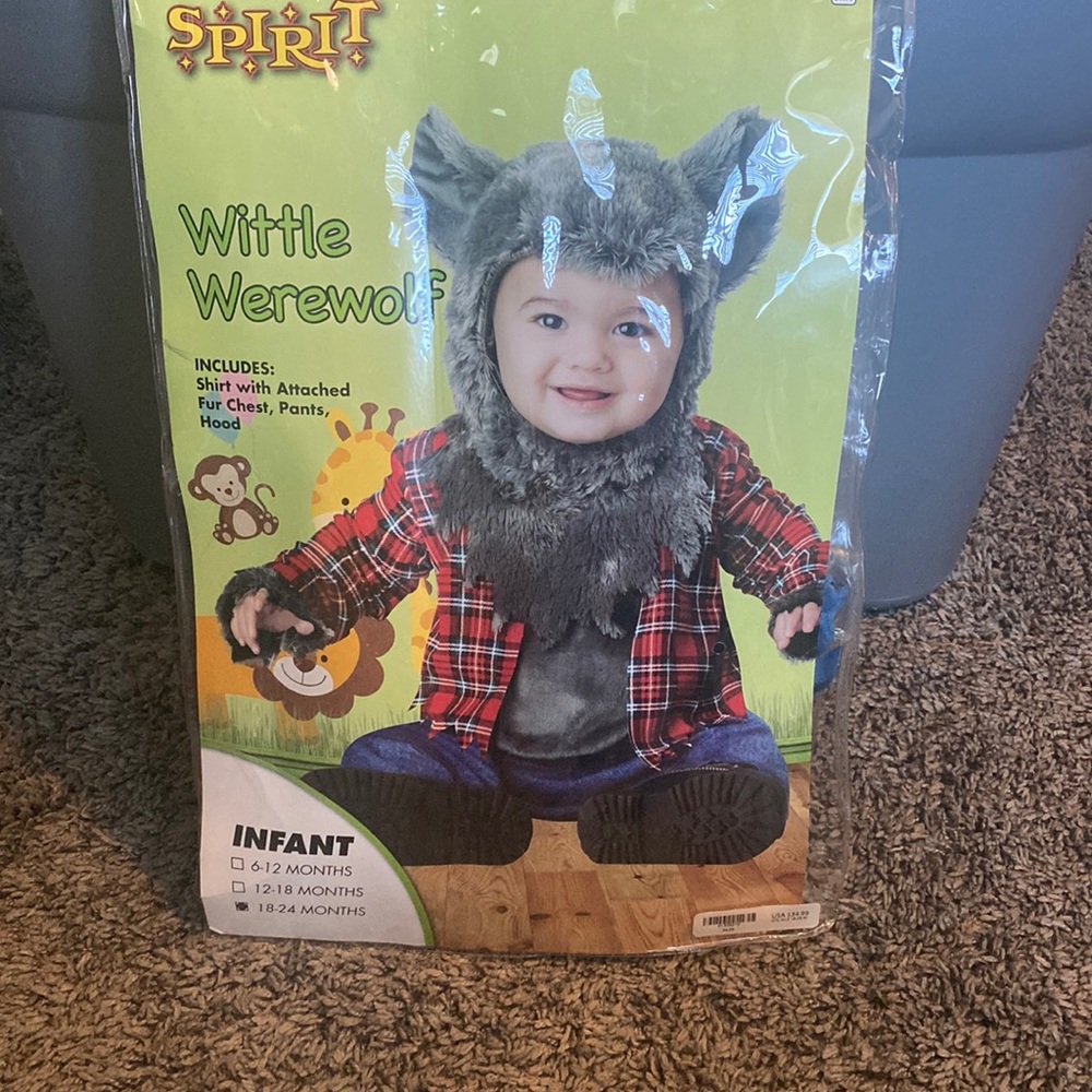 Infant werewolf costume, used for pictures mostly! 😊